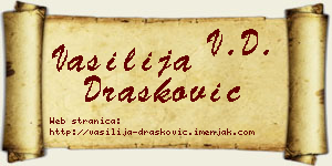Vasilija Drašković vizit kartica